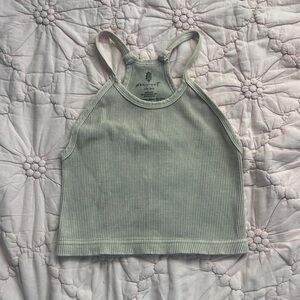 Beige FP Movement Crop Run Tank